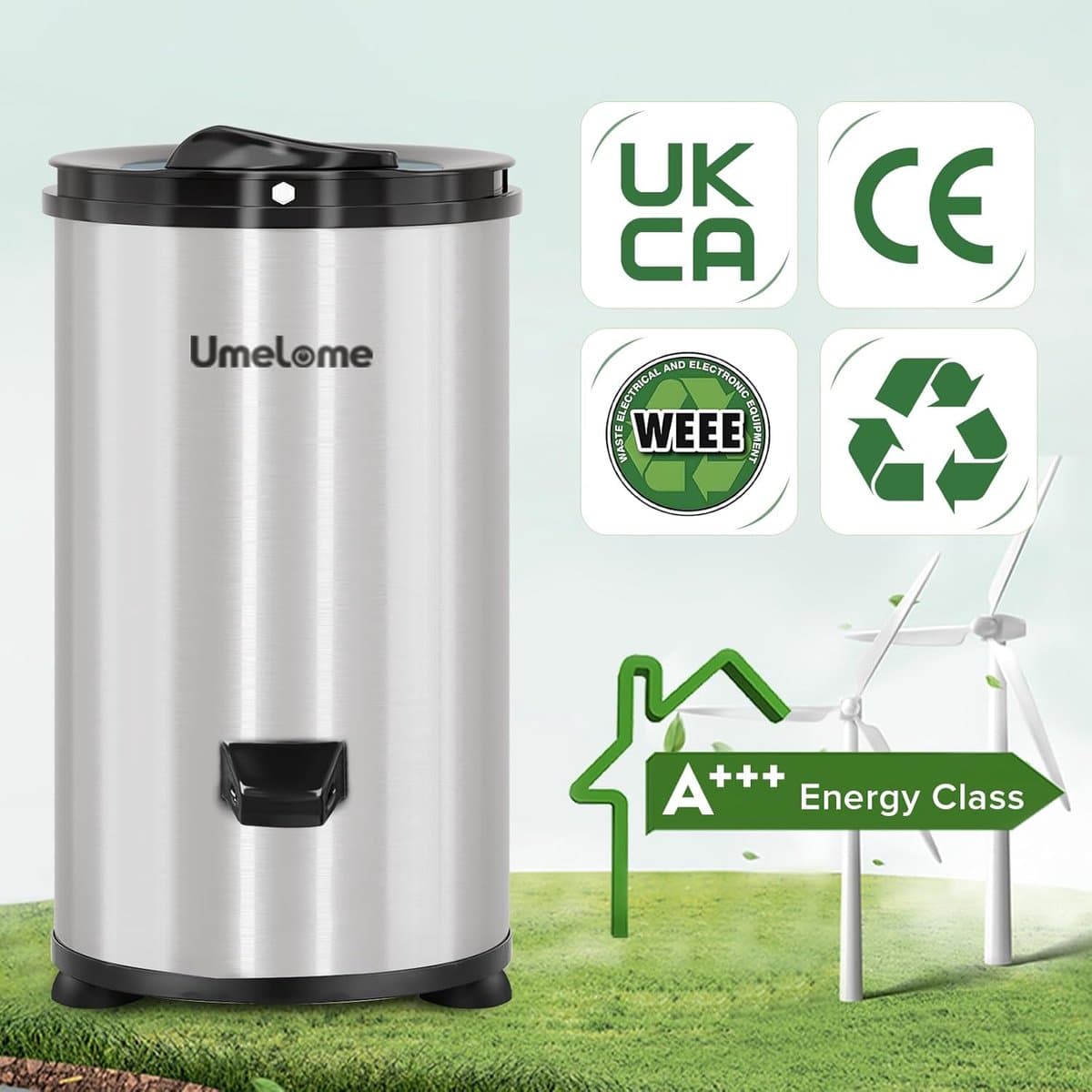 RFWR® Energiezuinige 4kg Wasdroger met 3200 RPM en Gravity Drain thumbnail 2