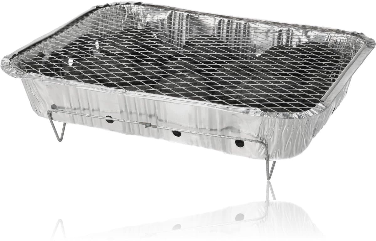 Wegwerp Barbecue met Houtskool – 3 Stuks – Instant BBQ voor Camping, Balkon of Picknick – Inclusief Rooster – Barbecue Accessoires – BBQ Kopen thumbnail 2