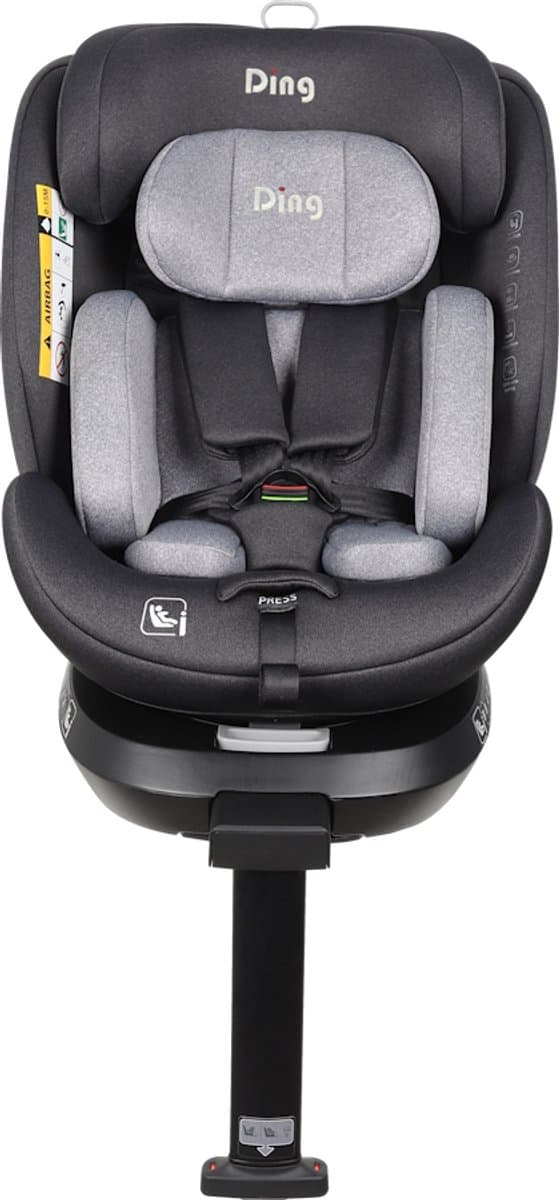 Ding Kai Autostoel - Grijs - 360° Draaibare Isofix Autostoel - i-Size - Vanaf 40 tot 150cm - 0 tot 12 jaar thumbnail 2