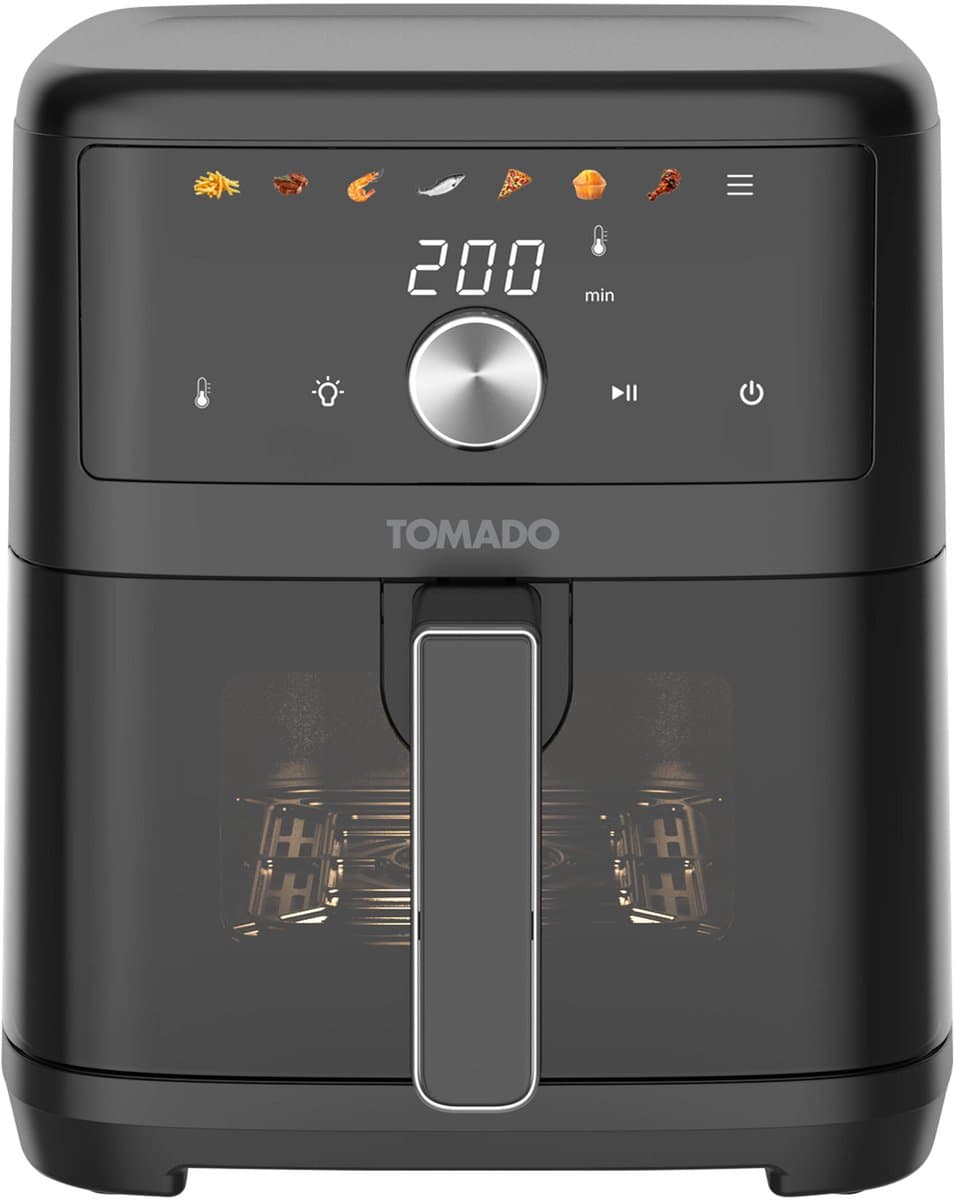 Tomado TAF6002B - Airfryer XXL - Heteluchtfriteuse - 6 liter - Kijkvenster - 7 automatische programma's - Zwart thumbnail 2