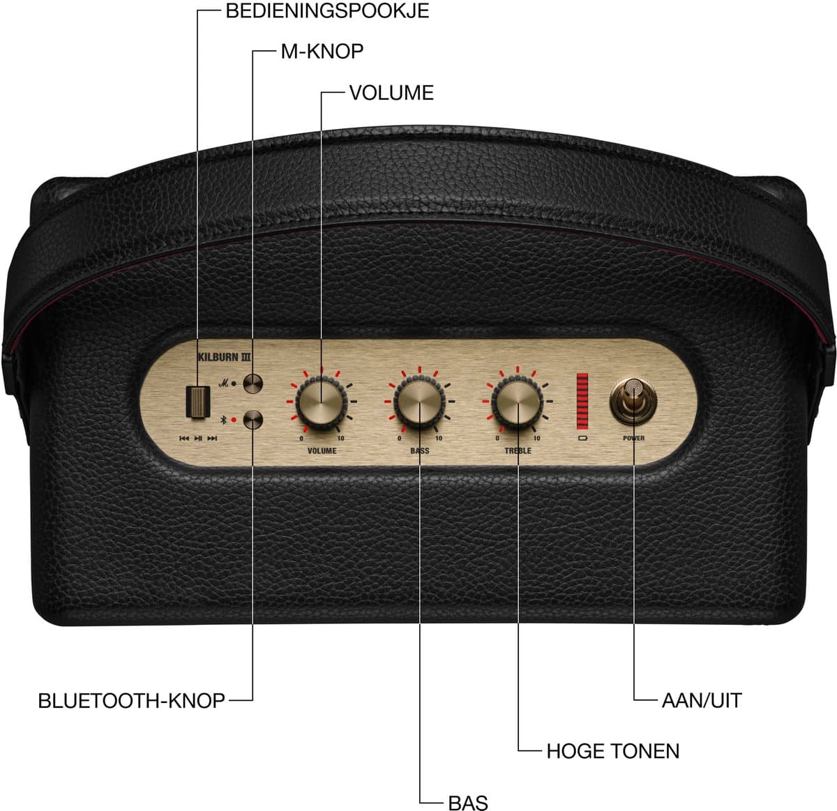 Marshall Kilburn III Speaker BT Black & Brass thumbnail 4
