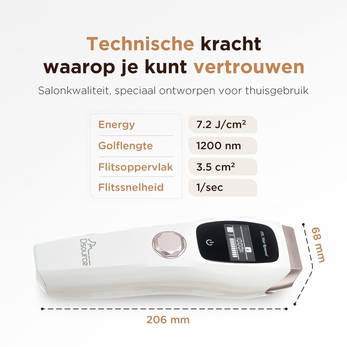 Dsource® IPL Laser Ontharingsapparaat - IPL Laser Ontharing - 10 Standen - 1.000.000 Flitsen