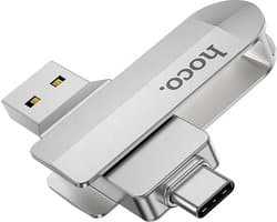 Hoco USB-C & USB 3.0 Stick - 2 in 1 - Geheugen Stick - Flash Drive - 128GB - Geschikt voor iPhone 15 en 16 - Samsung - Oppo - Tablet - iPad - PC - Laptop - Memory Stick Opslag