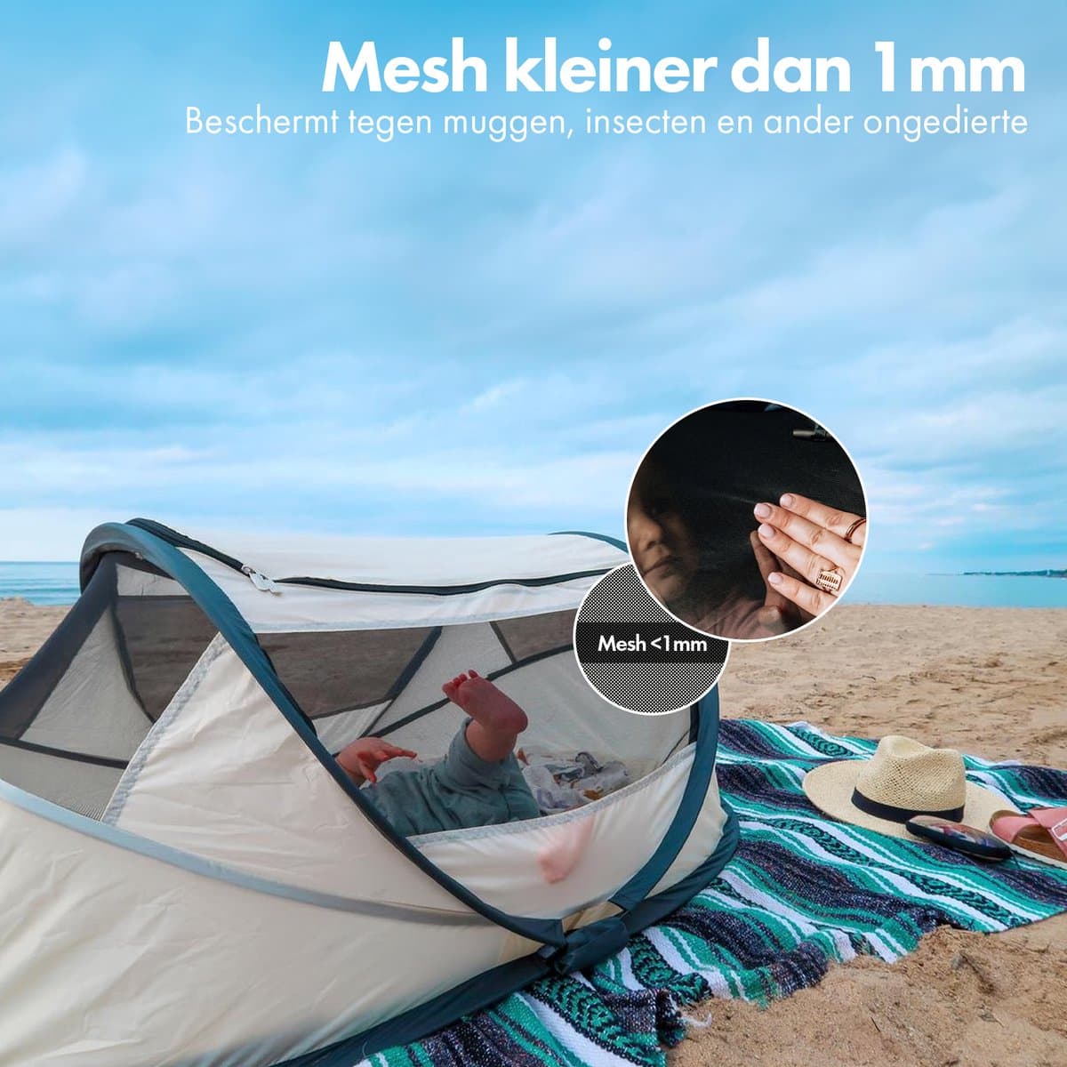 Deryan BabyBox Campingbedje - baby tentje - Cream thumbnail 4