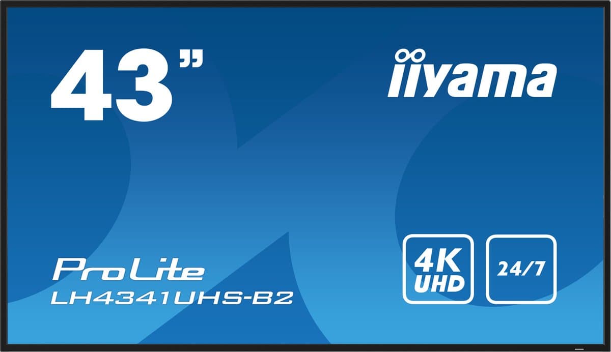iiyama ProLite LH4341UHS-B2 - 43 Inch - IPS - 4K - 24/7 werktijd - 500 cd/mÂ² thumbnail 8