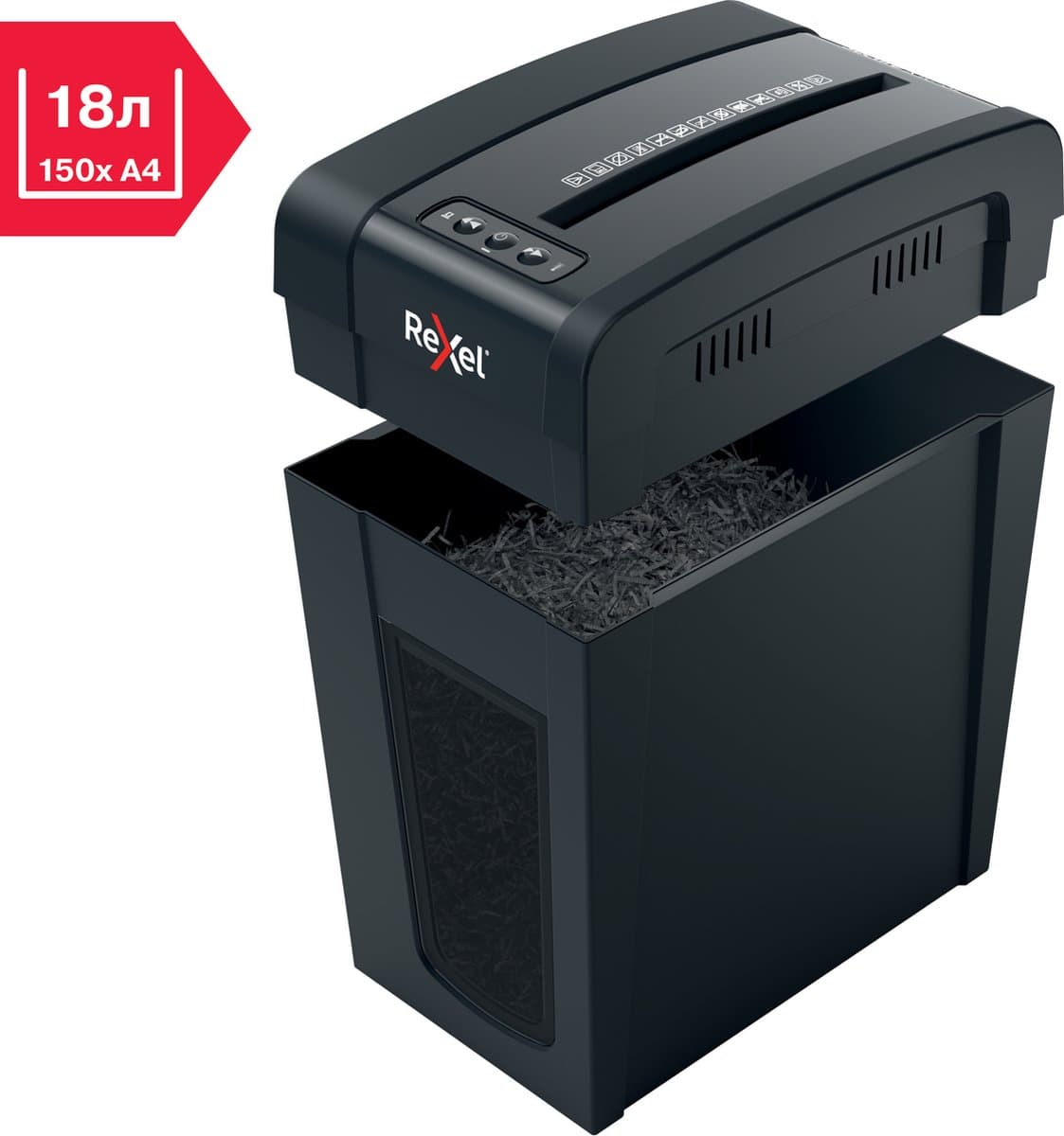 Rexel Secure X10-SL Stille Papierversnipperaar - P4 Micro Snippers - Tot 6 Vel - 10L - Zwart thumbnail 6