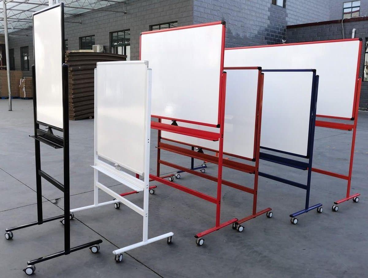 IVOL Verrijdbaar whiteboard - Dubbelzijdig en magnetisch - 90x120 cm - Wit thumbnail 5