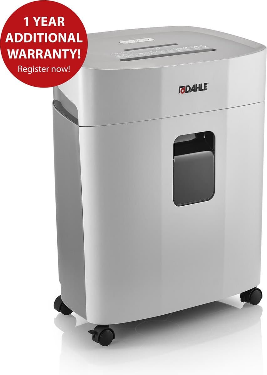 Dahle® PaperSAFE 420 - Papierversnipperaar - 2x15 mm snipper - 25L opvangbak - Bladen max per 10 - P5 - Nietjes bankkaarten paperclips cd's - Continu 480 min - Geluidsarm 60 db