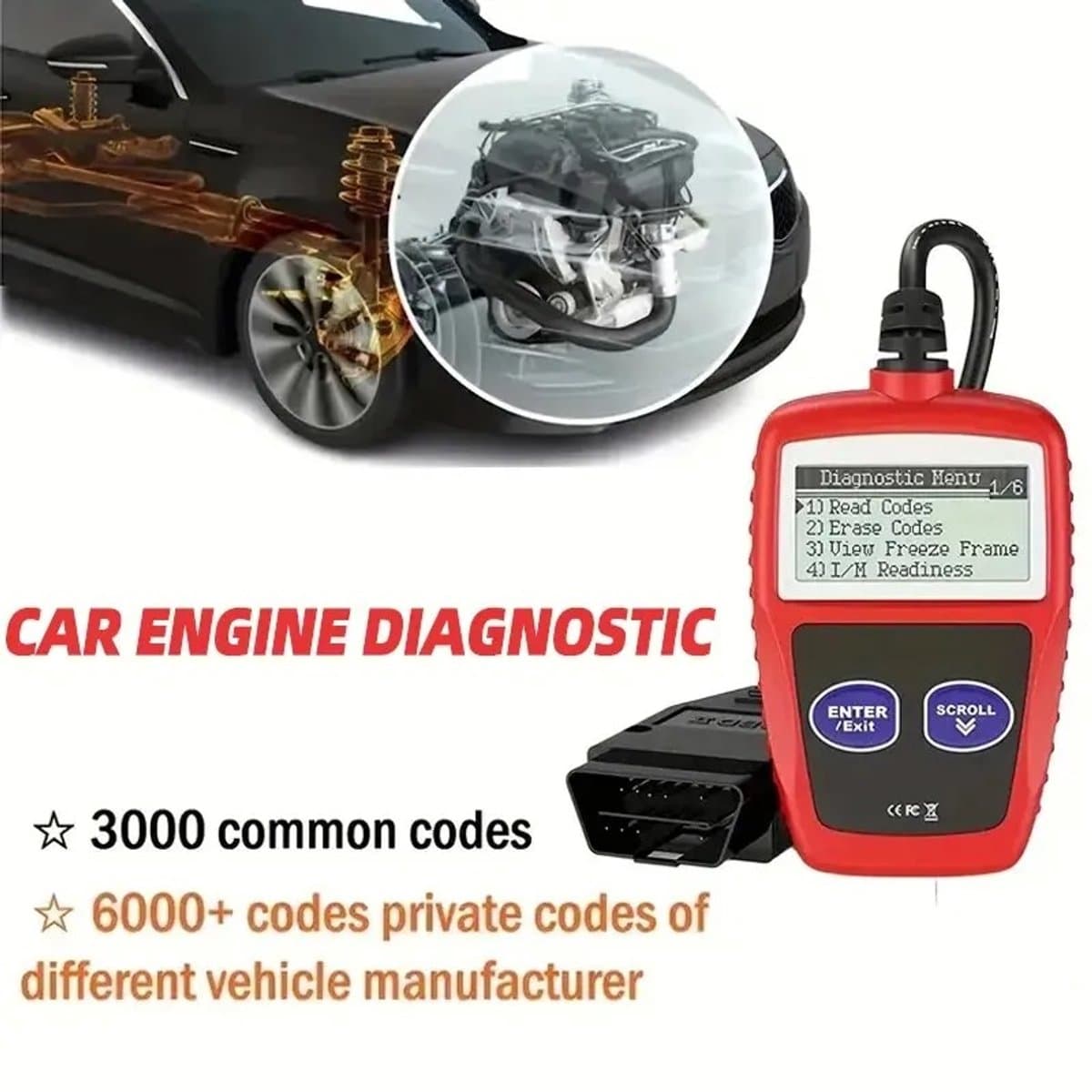 Han-Bar® - OBD2 Scanner - Auto Uitlezer - Diagnose Apparatuur - storing verwijderen thumbnail 3