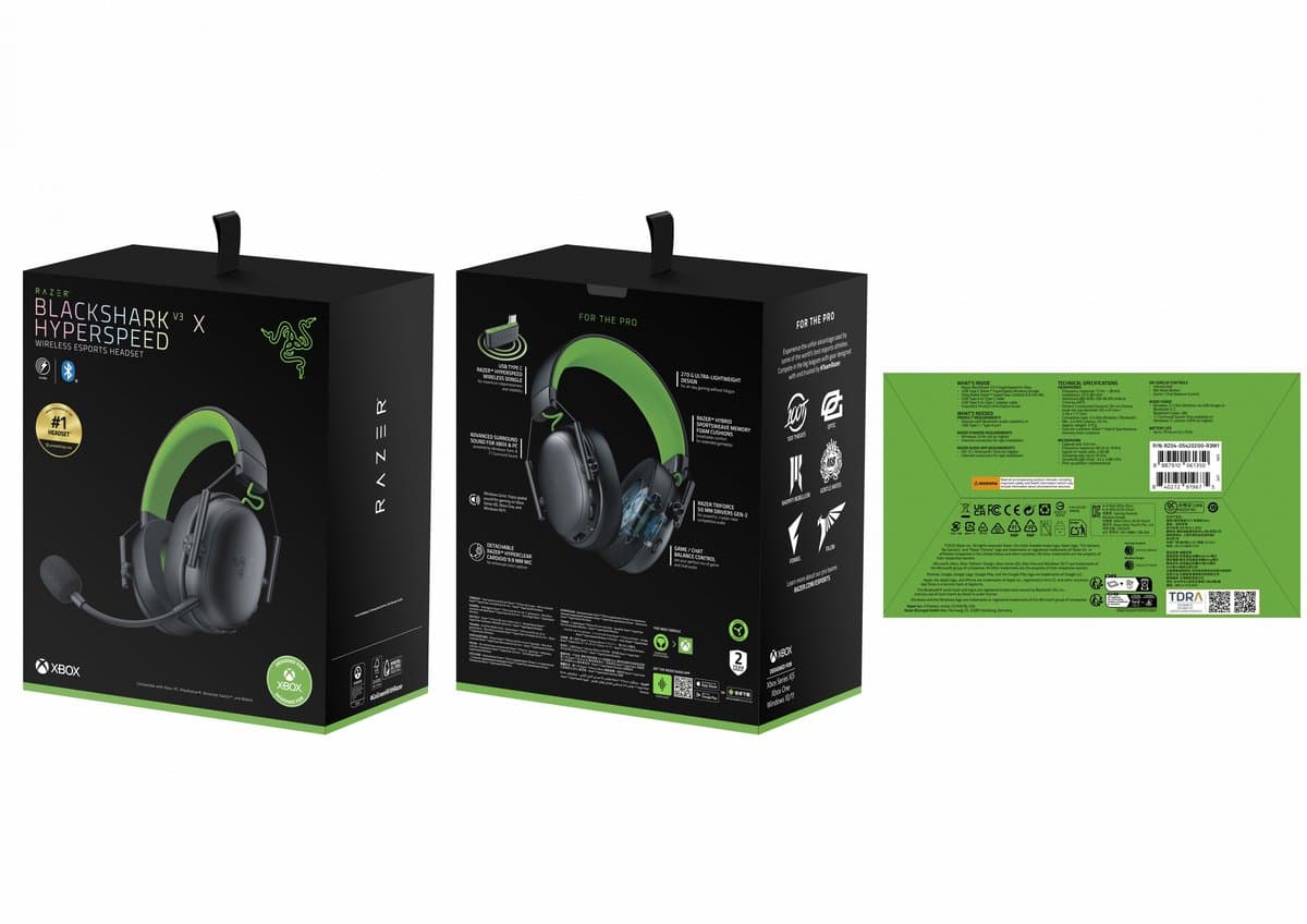 Razer BlackShark V3 X Hyperspeed - Draadloze Gaming Headset - 7.1 Surround - Bluetooth/Dongle - Xbox thumbnail 7