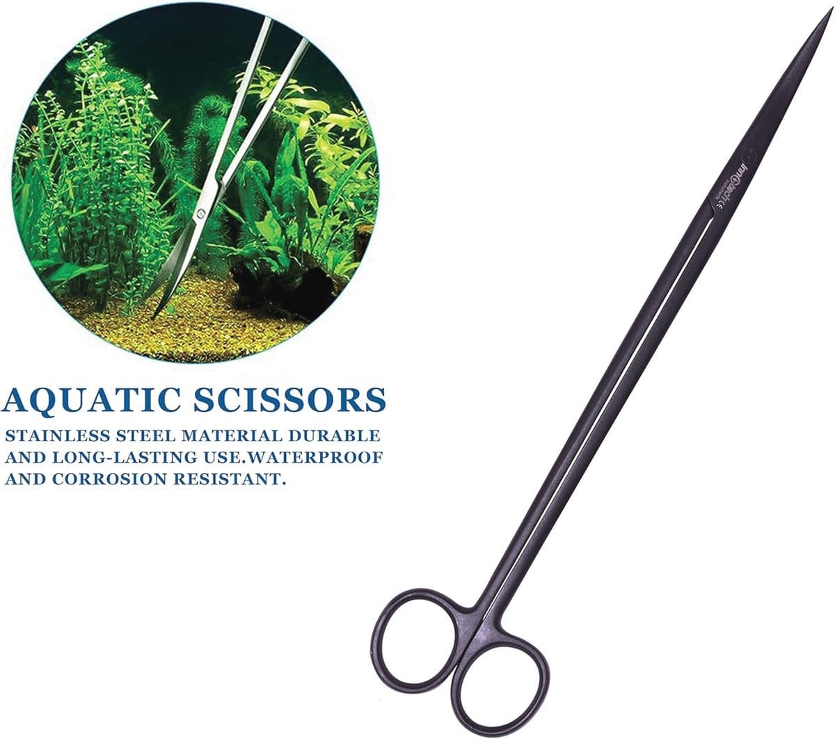 Aquariumreinigingskit - Complete set voor aquascaping en terrariumverzorging - 5-delige roestvrijstalen accessoires thumbnail 4