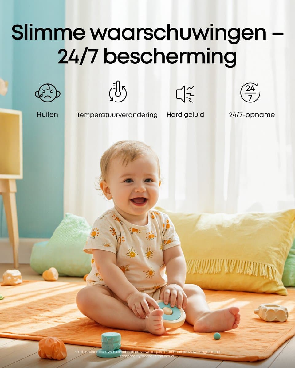 eufy Baby Monitor C10 Add-On Camera - 2K HD & panoramisch zicht thumbnail 7