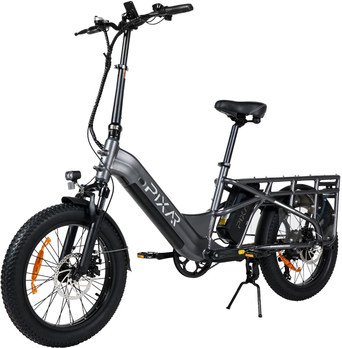 Pixar Plus7 Elektrische Fiets - 250 W Motor - 48V20,4Ah Accu- 20*3″ Dikke Banden - 90 km Maximaal Bereik - Shimano 7-versnellingen - Grijs thumbnail 2