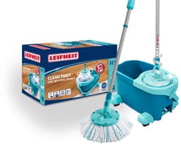 Productfoto van Leifheit Clean Twist Mobile met 6L-emmer en wielen