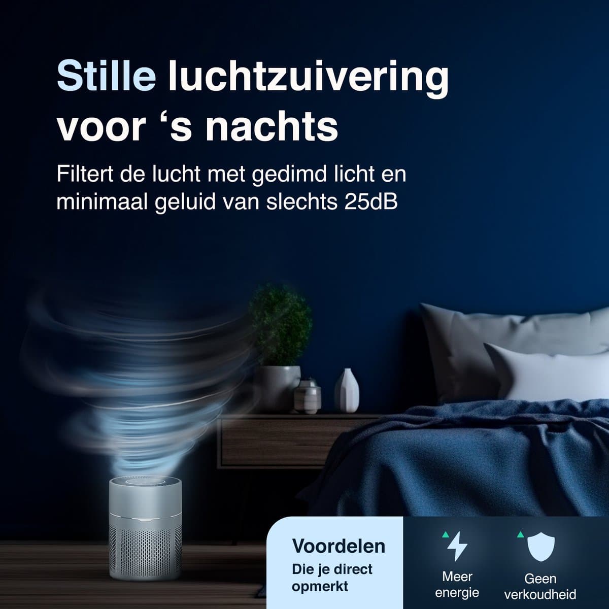 Samako Airflow - Luchtreiniger - Hepa 13 pro filter - Hooikoorts, huisdier allergieën, huisstofmijt - Luchtkwaliteitsindicator - Air purifier- Nederlandse app - Slaapstand thumbnail 8