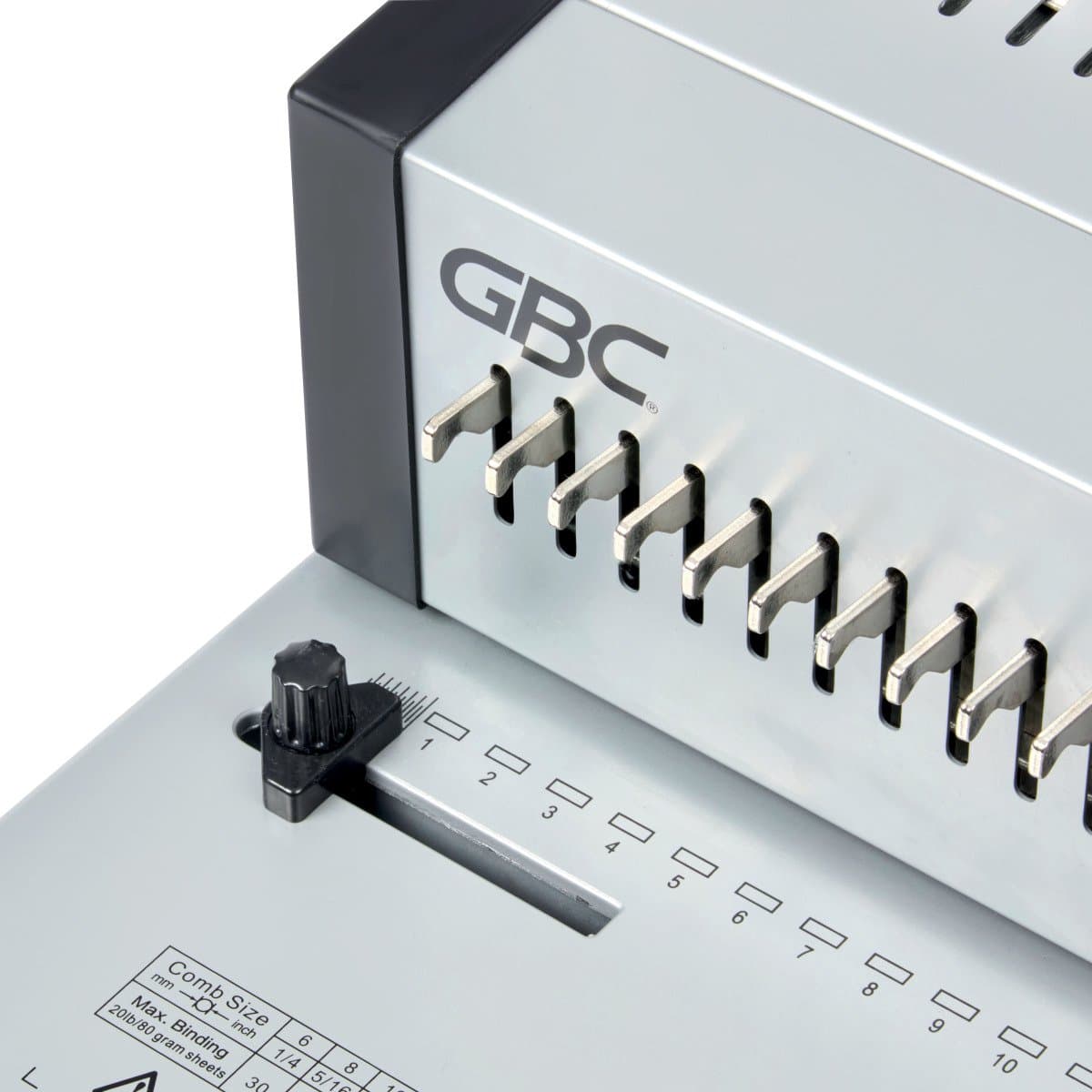 GBC CB25 Pro Handmatige Pons- en Bindmachine voor zwaar gebruik - Capaciteit 500 A4 vellen - Zilver thumbnail 3