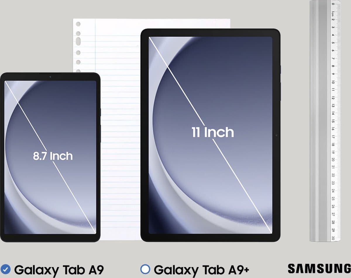 Samsung Galaxy Tab A9 - 64GB - 8.7 inch - Dark blue thumbnail 3