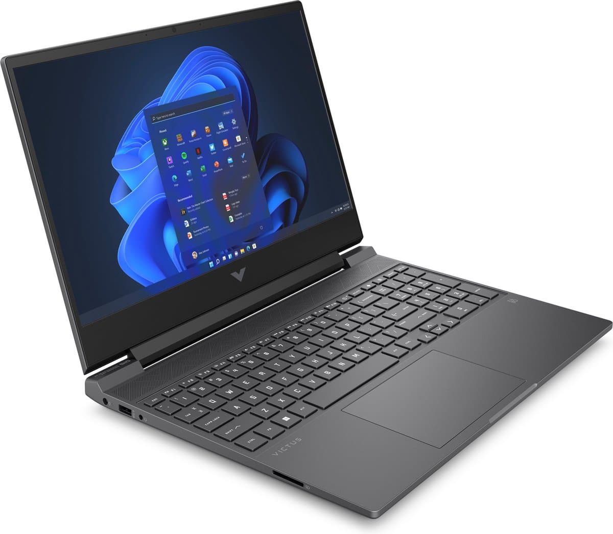 HP Victus Gaming Laptop 15-fa0010nd, Windows 11 Home, 15.6", Intel® Core™ i5, 16GB RAM, 512GB SSD, NVIDIA® GeForce RTX™ 3050, FHD, Mica zilver thumbnail 4