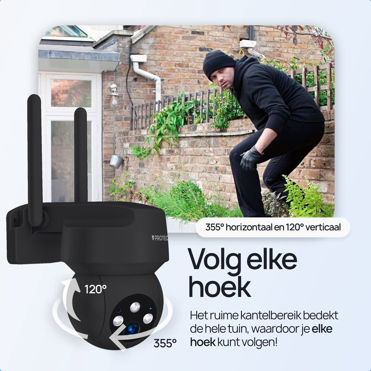 Protectly Beveiligingscamera Buiten 3K HD 5MP met 64GB SD thumbnail 6