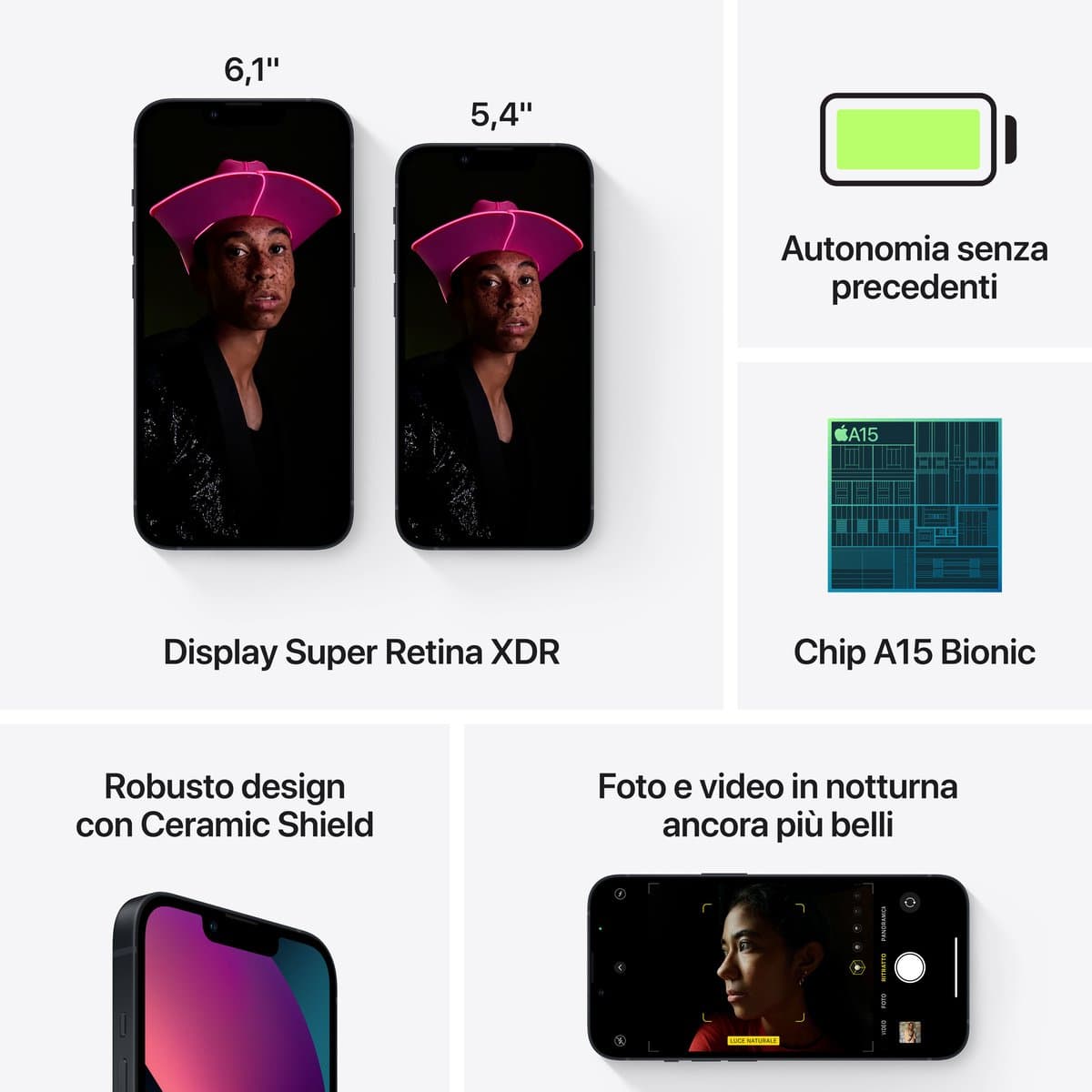 Apple iPhone 13 15,5 cm (6.1") Dual SIM iOS 15 5G 256 GB Zwart thumbnail 4