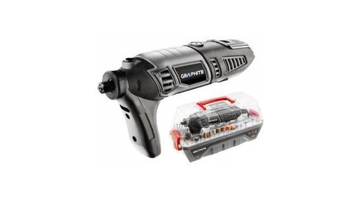 Mini Slijpmachine 170 Watt + 190 Accessoires in koffer - GRAPHITE thumbnail 4