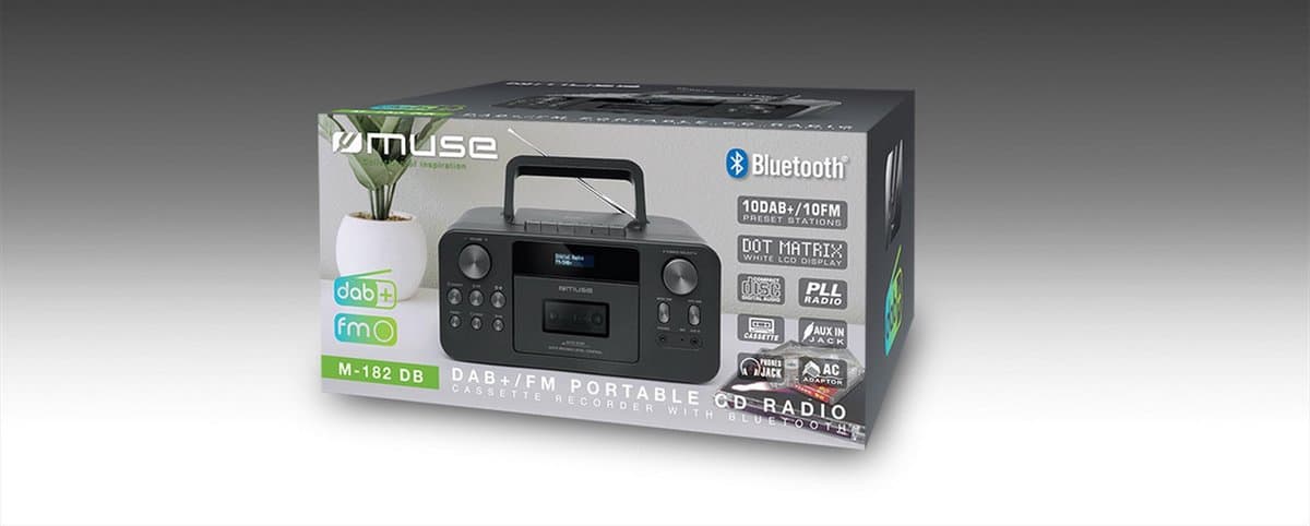 Muse M-182DB - Draagbare Bluetooth, DAB+, CD en Cassette speler thumbnail 4