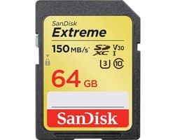 Productfoto van SanDisk Extreme SDXC 150MB/s
