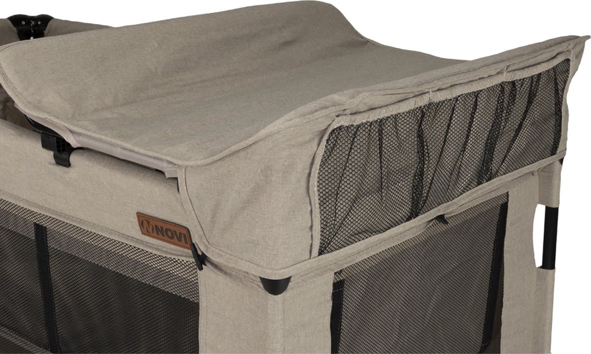 Novi Baby Nora Luxe Campingbed - Beige/Zwart - reisbed - Inclusief transporttas - Inclusief verschoonblad -Inclusief bodemverhoger thumbnail 3