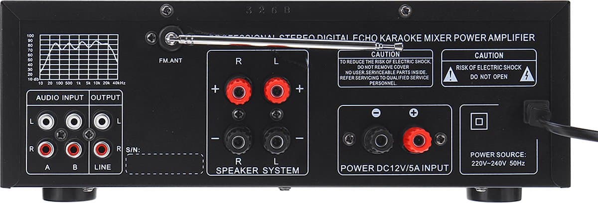 Amplifier AS-336BU 2000W HiFi Versterker thumbnail 2