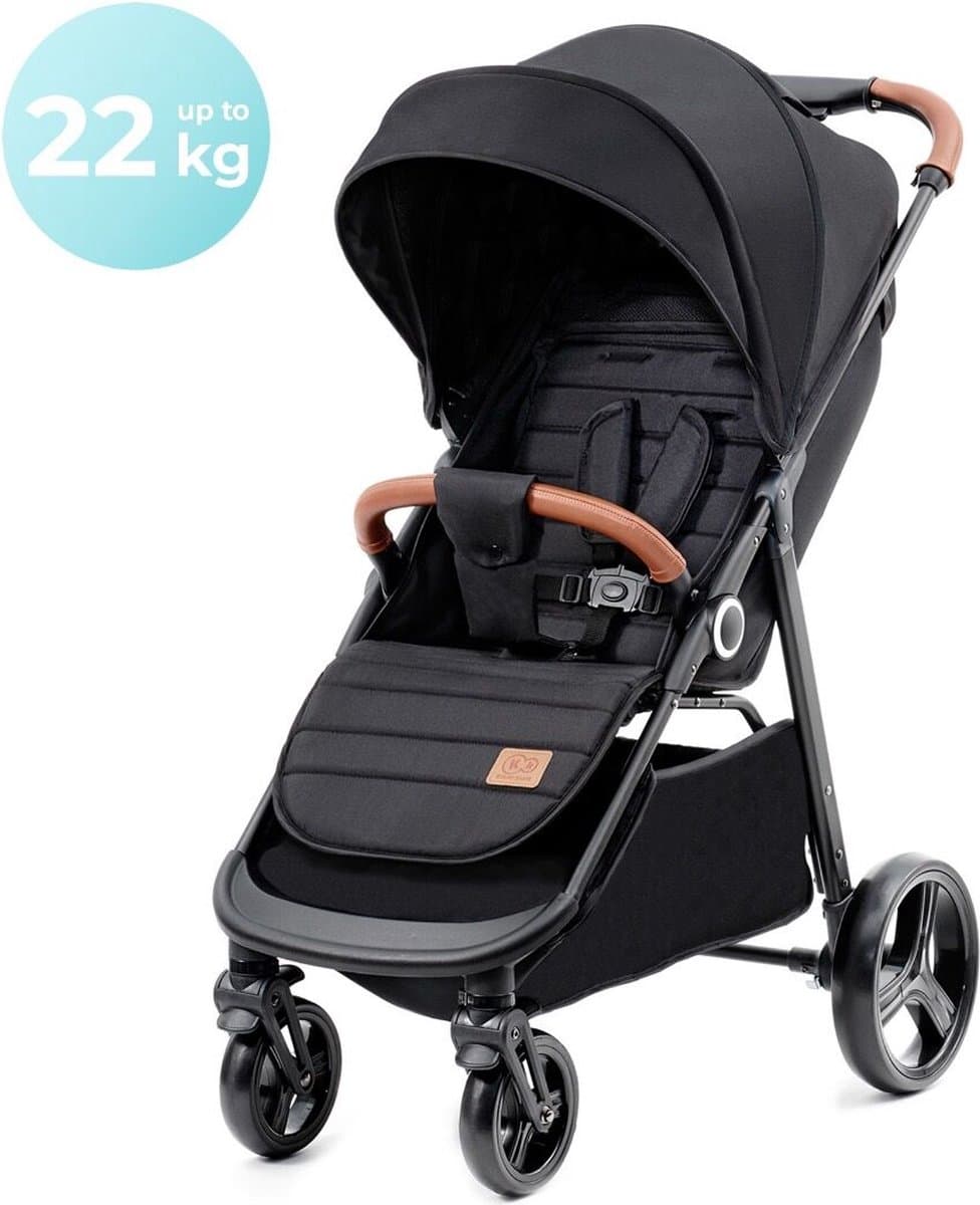Kinderkraft GRANDE PLUS Kinderwagen – Lichtgewicht met Stalen Frame – Klik&Vouw Systeem – Grote Wielen – tot 22 kg – Zwart thumbnail 2