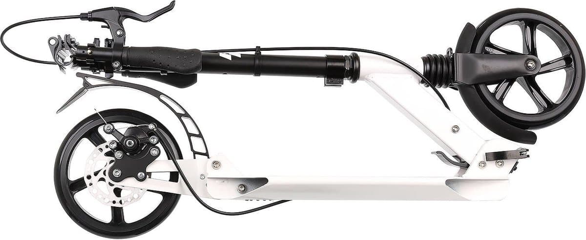 Kruzzel Hyperion City Scooter - Step voor volwassenen - Opvouwbaar - Vering - Schijf rem - 100kg - Autoped - Grote wielen - Wit thumbnail 3