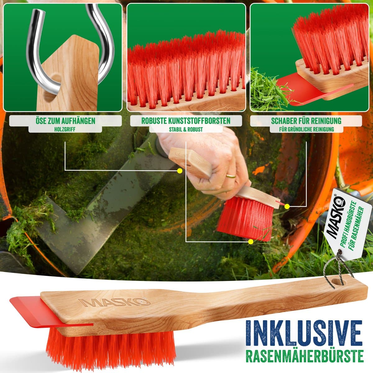 MASKO 1800W verticuteermachine – oranje thumbnail 8