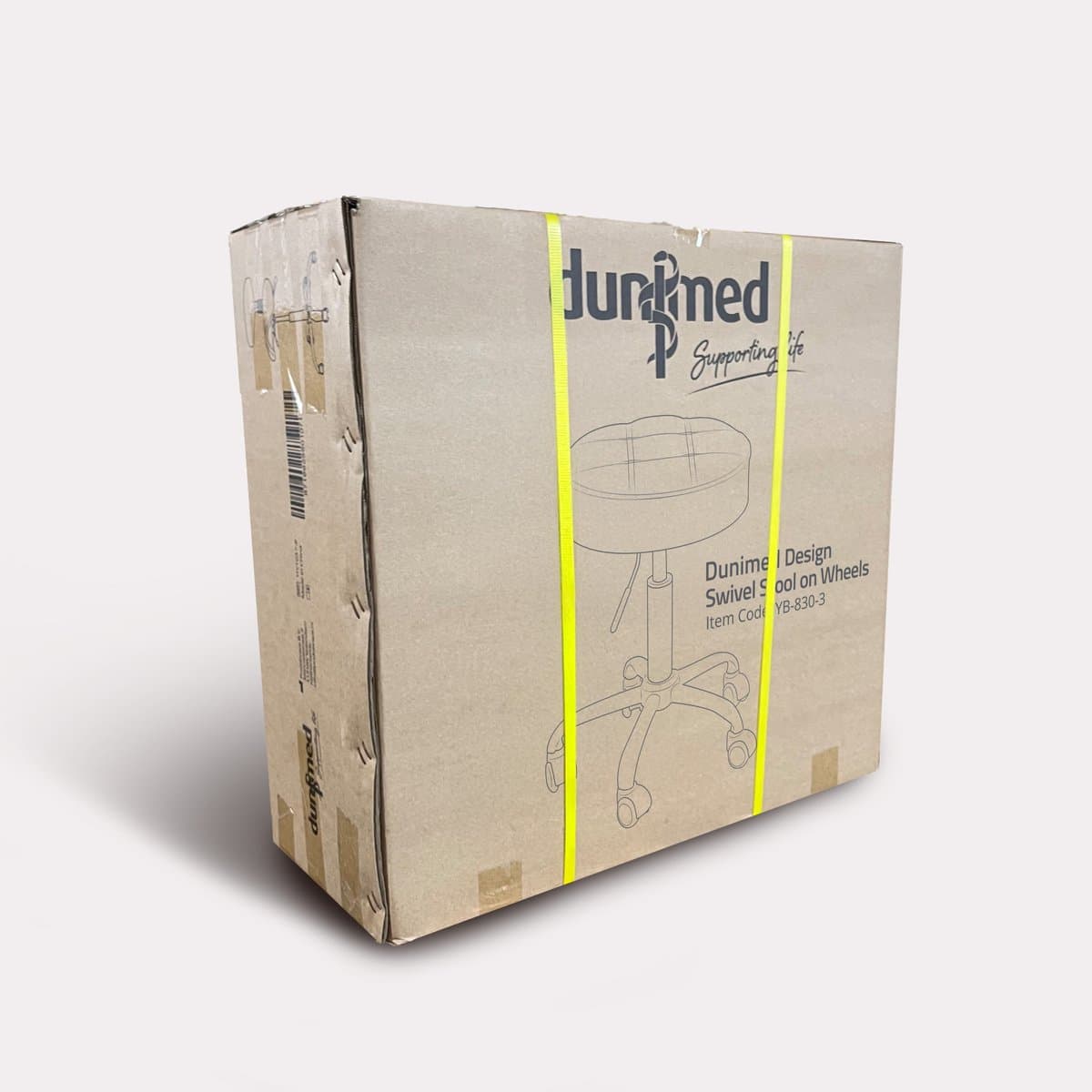Dunimed Luxe Tabouret - Werkkruk met Wielen - Ergonomische Kruk - Kapperskruk - In Hoogte Verstelbaar - Zwart thumbnail 8