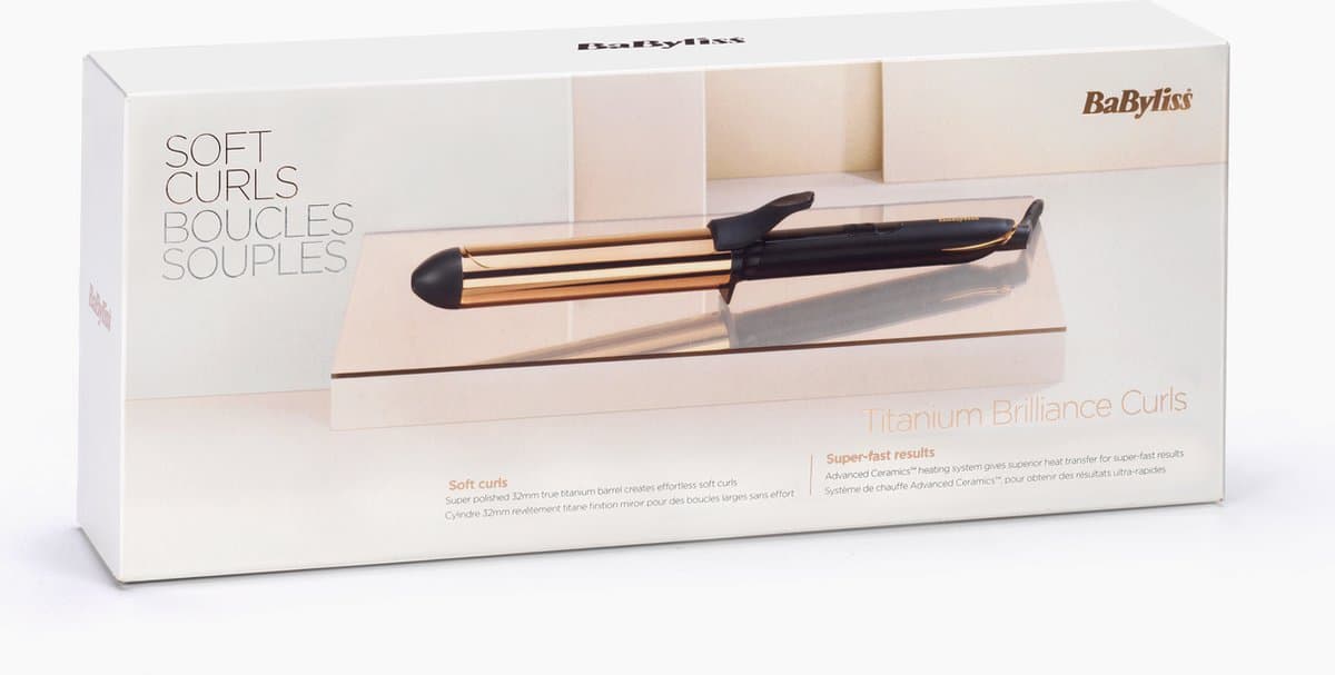 BaByliss Salon Brilliance Curls C459E Krultang - 32mm cilinder, Advanced Ceramics, 6 temperaturen, True Titanium thumbnail 8