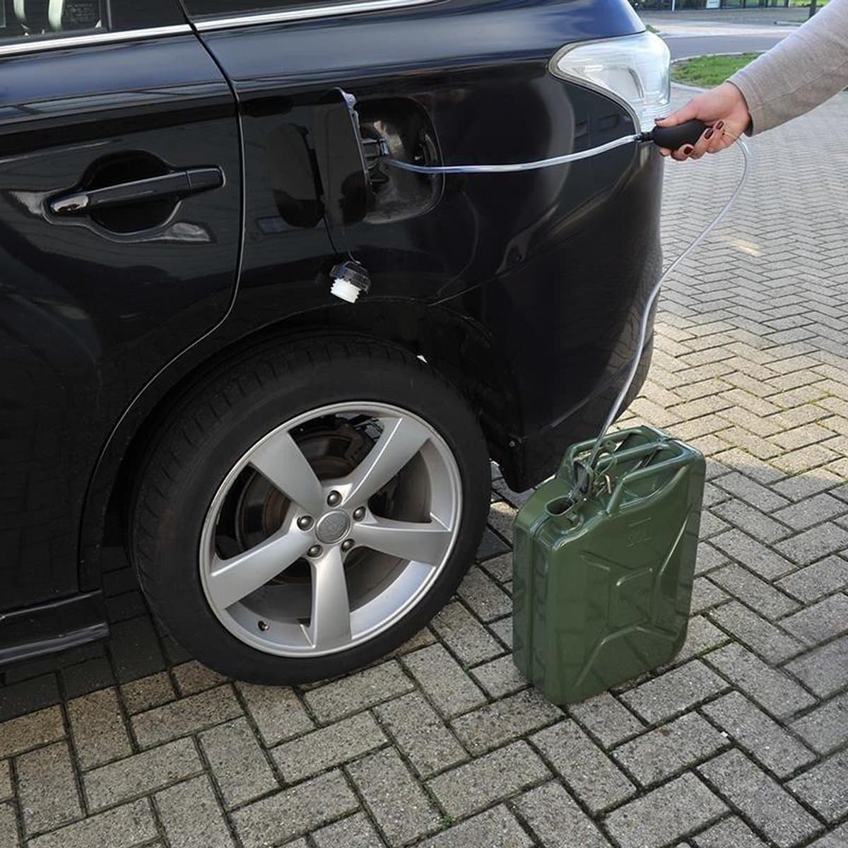 Olie/vloeistof lucht- en hevelpomp 160 cm - Siphon/sifonpomp - Auto garage materialen/gereedschap thumbnail 3