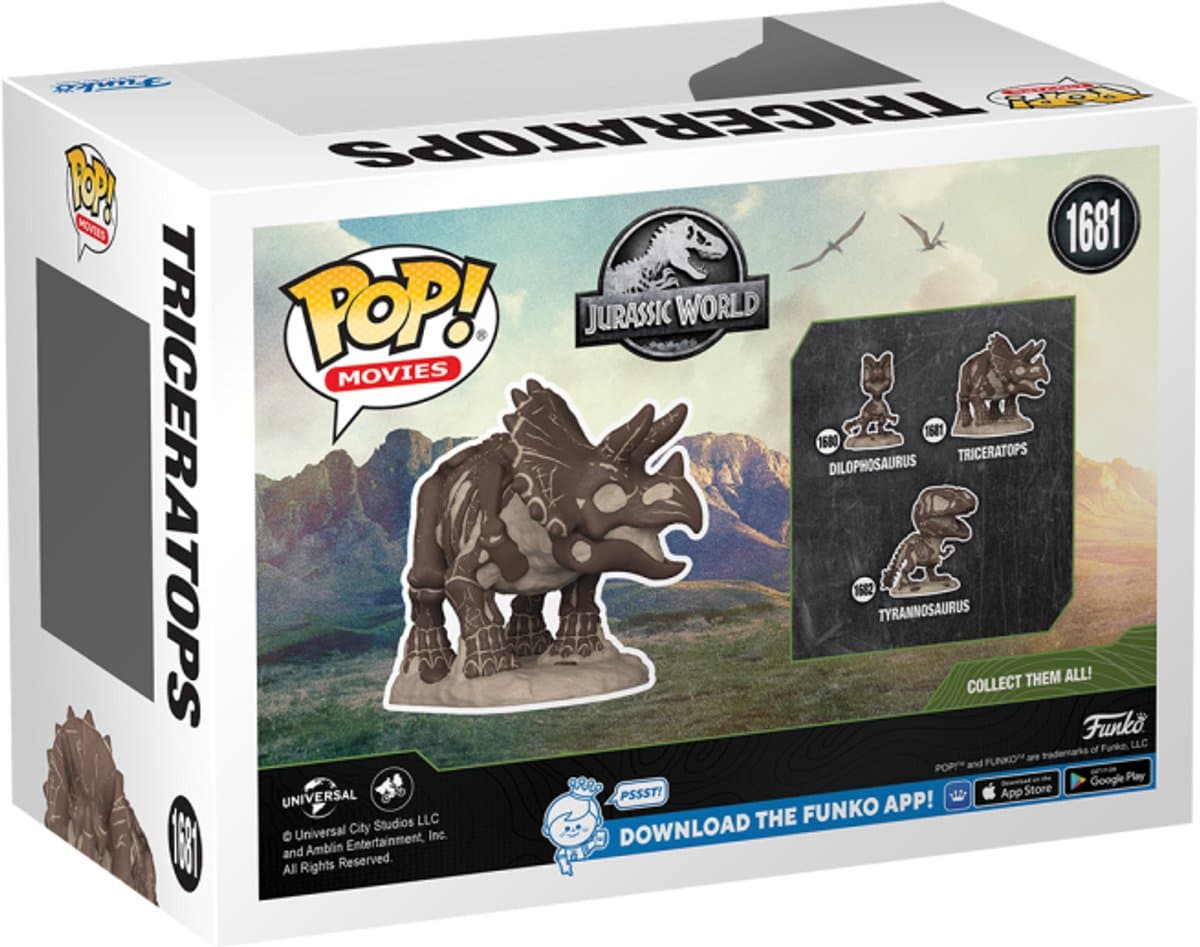 Funko Pop! Triceratops Fossil Jurassic World thumbnail 2