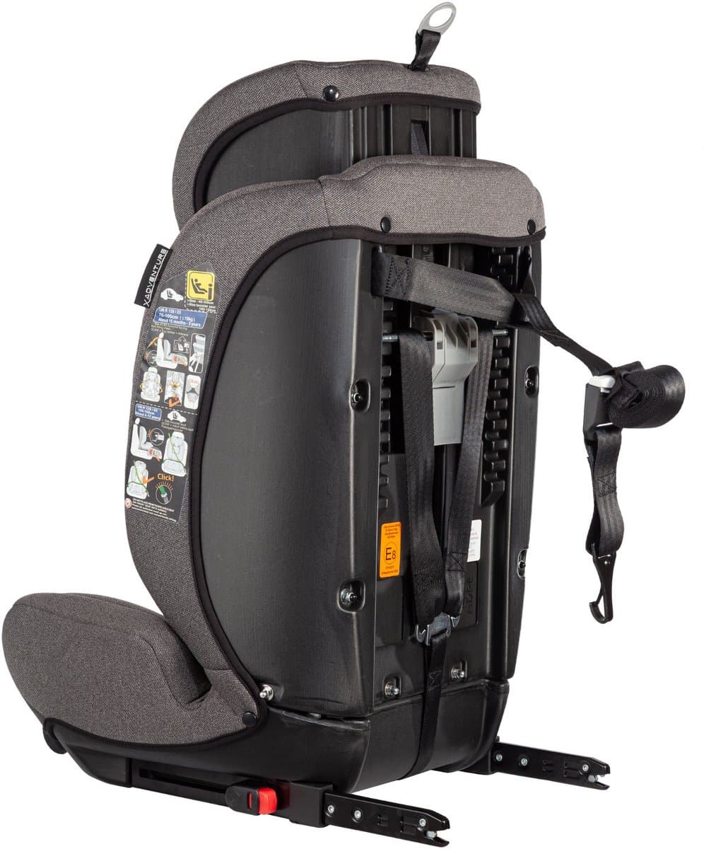 X Adventure Autostoel Grow Fix Groep 1/2/3 9-36 kg (76 tot 150 cm) Vanaf 15 maanden tot 12 jaar - Met Isofix - i-Size - Meegroei Autostoel - Zwart thumbnail 7