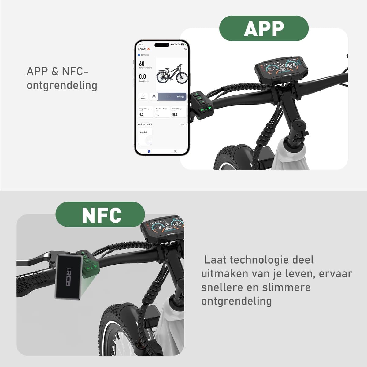 RCB G5 Elektrische Fiets - 27.5 Inch - Lichtgewicht Aluminium Frame - 250W Motor - 36V 13Ah Verwijderbare Batterij - 7 Versnellingen - Met App, NFC & LCD Display - Comfortabel & Roestvrij - Voor Dames en Heren - Actieradius 80km-zilver thumbnail 8