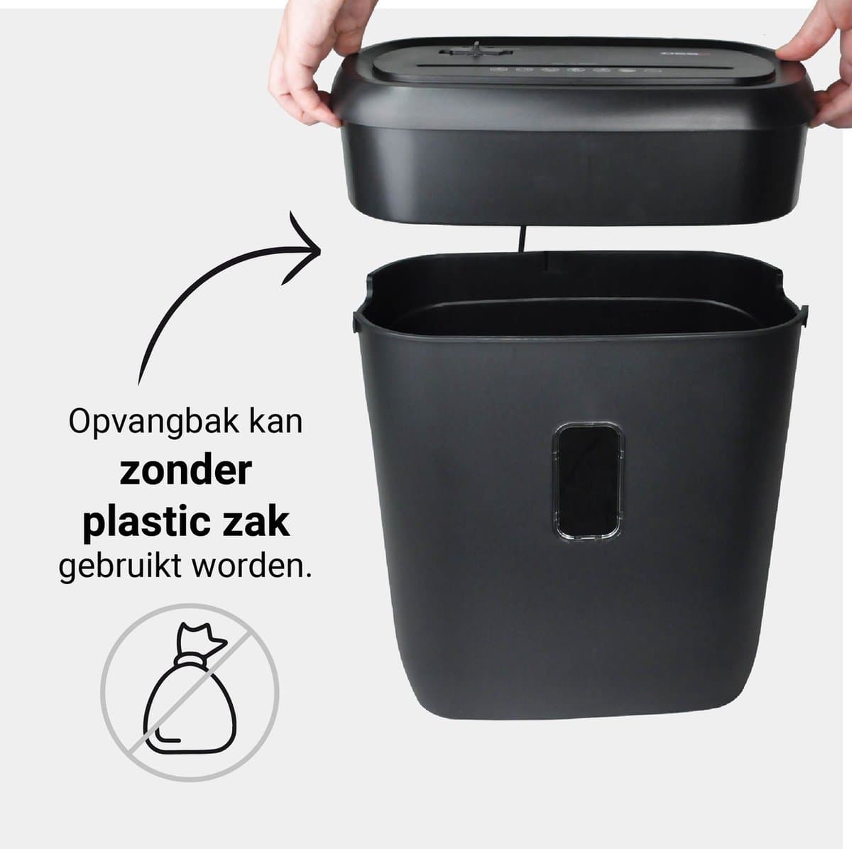 DESQ® Papierversnipperaar 20050 | 11 vel | 4 x35 mm snippers | P4 | Ook creditcards | 21 liter opvangbak | Vulniveau venster thumbnail 6