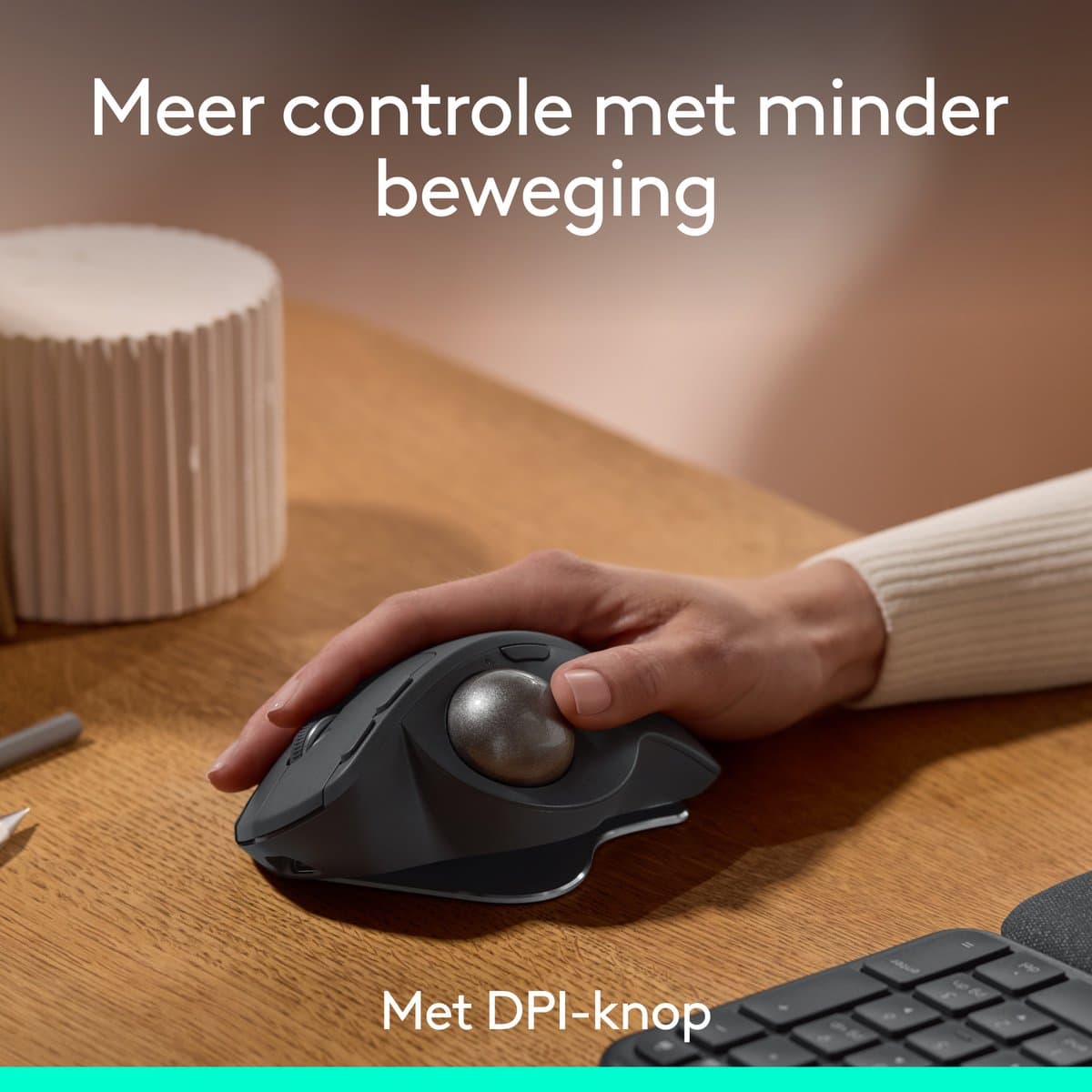 Logitech MX Ergo S - Draadloze Muis - Ergonomisch - Bluetooth - Graphite thumbnail 3