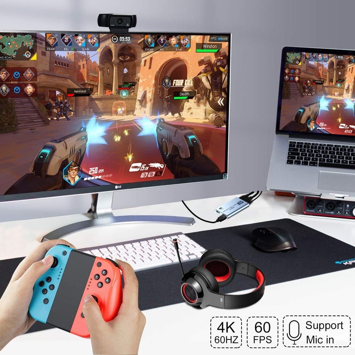 Lexium Capture card 4K - Game Capture Card - Video Grabber - Video Capture Card 4K thumbnail 3