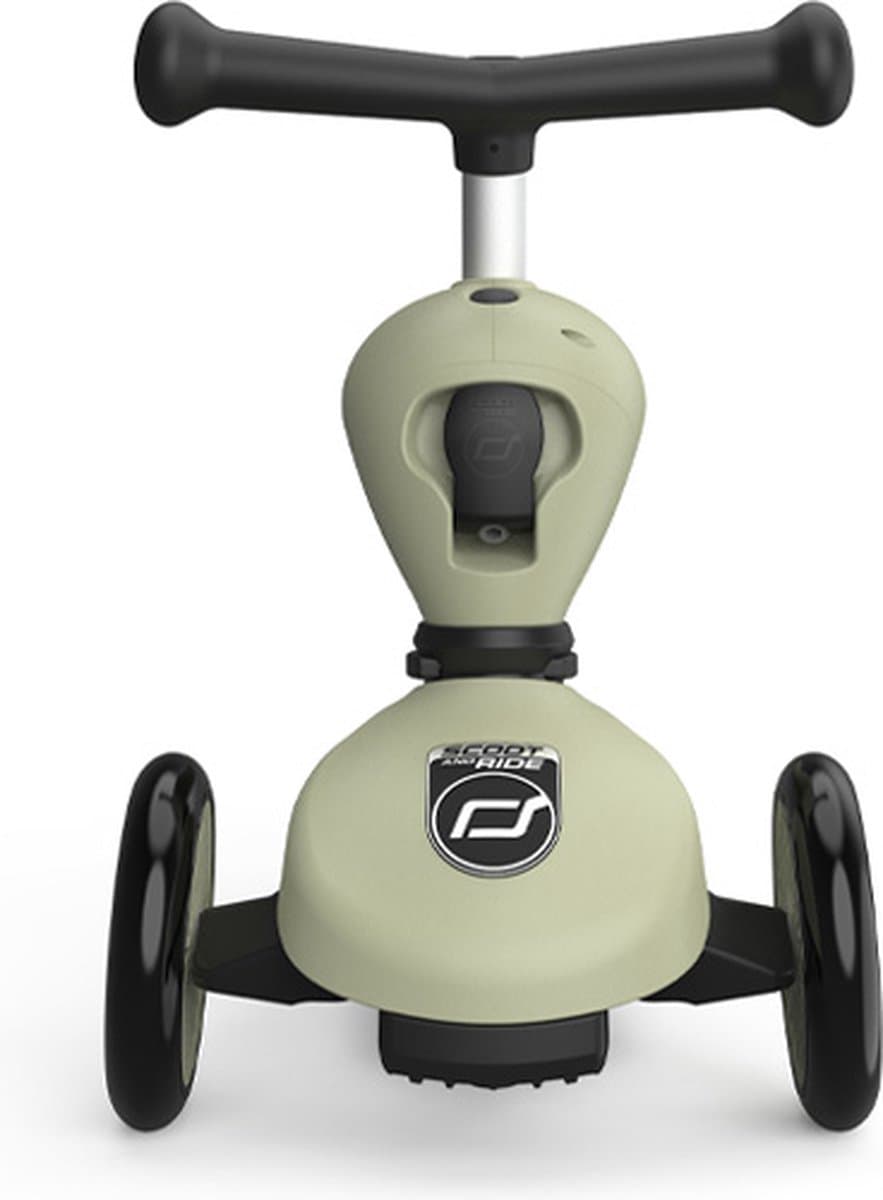 Scoot & Ride Highwaykick 1 – 2-in-1 Kinderstep – Loopfiets en Step in Één – Zonder Gereedschap Ombouwbaar – Veilig en Stabiel – Olijf thumbnail 6