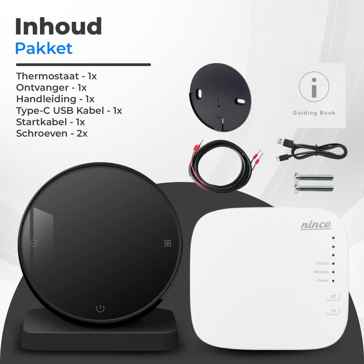 Nince Thermostaat CV ketel - Slimme Thermostaat Voor CV - Digitaal - Handmatig Programmeerbaar - Incl RF module thumbnail 8