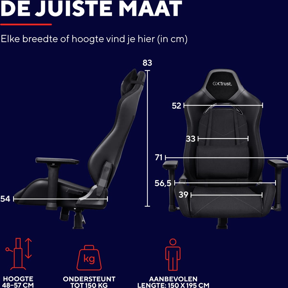 Trust GXT 714 Ruya - Gaming Stoel - Verstelbaar – Zwart thumbnail 3
