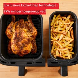 Productfoto van Tefal Easy Fry Dual EY9018 XXL airfryer met dubbele lade, 8,3 l