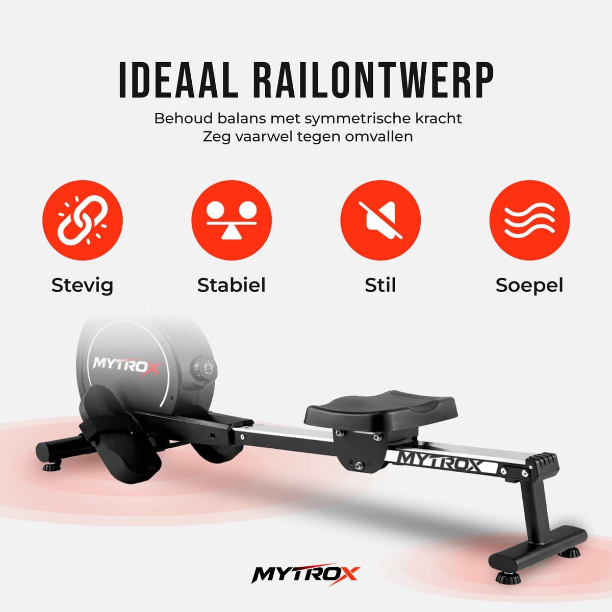 Mytrox Roeimachine - Inklapbare Roeitrainer met App - Magnetisch Roeiapparaat - 16 Weerstandsniveaus - Stil & Compact - Geschikt tot 120kg thumbnail 5