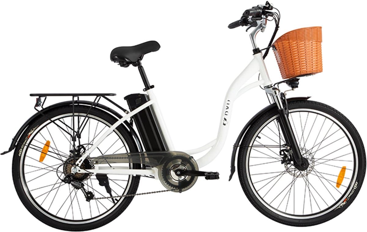 DYU C6 E-Bike - 26 inch - 43km actieradius- 250W motor - wit thumbnail 6