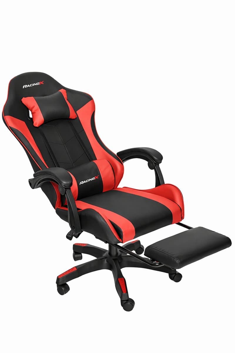 RACINGX - Gamestoel Met Voetsteun- Gaming stoel - Game stoel - Gaming Chair - Verstelbaar - - Max Gewicht 150 kg - Zwart/Rood thumbnail 5