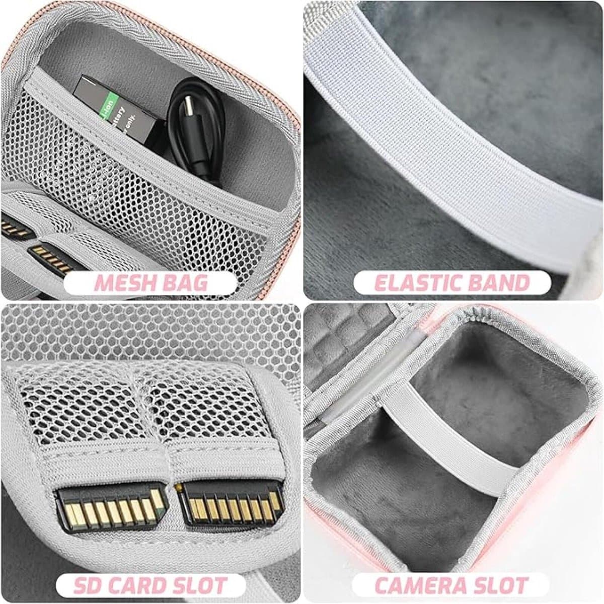 Digitale cameratas - Cameratassen - 10 x 7 x 4 cm - Multifunctionele - eschermende harde tas - Draagbaar Fototoestel Tasje - Camera fototas - Schokbestendig - Lichtgewicht en Waterafstotend - Dubbele opslaglaag thumbnail 3