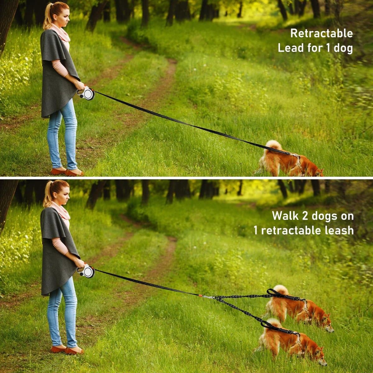 Dailygoods- Intrekbare Hondenriem 8 m - Rollijn voor Honden - Looplijn voor Middelgrote/Grote Honden - Robuust en Duurzaam - Poepzakdispenser - Veilig en Praktisch thumbnail 5